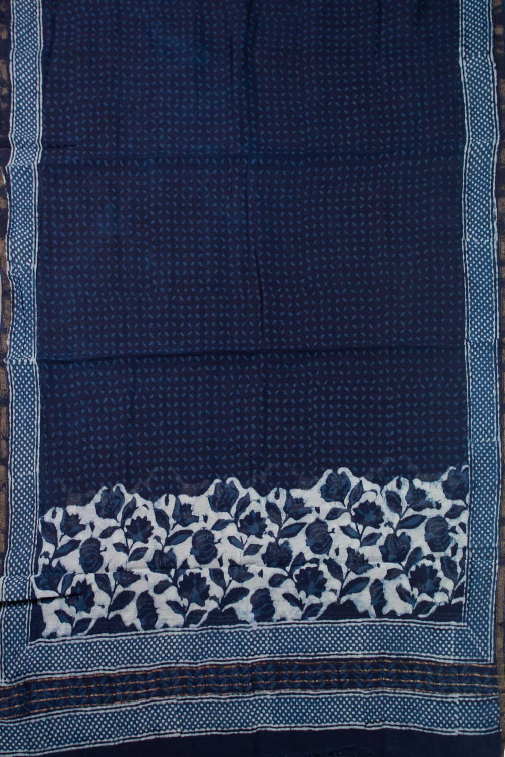 Indigo Garden Chanderi Silk Cotton Top & Dupatta - Image 3
