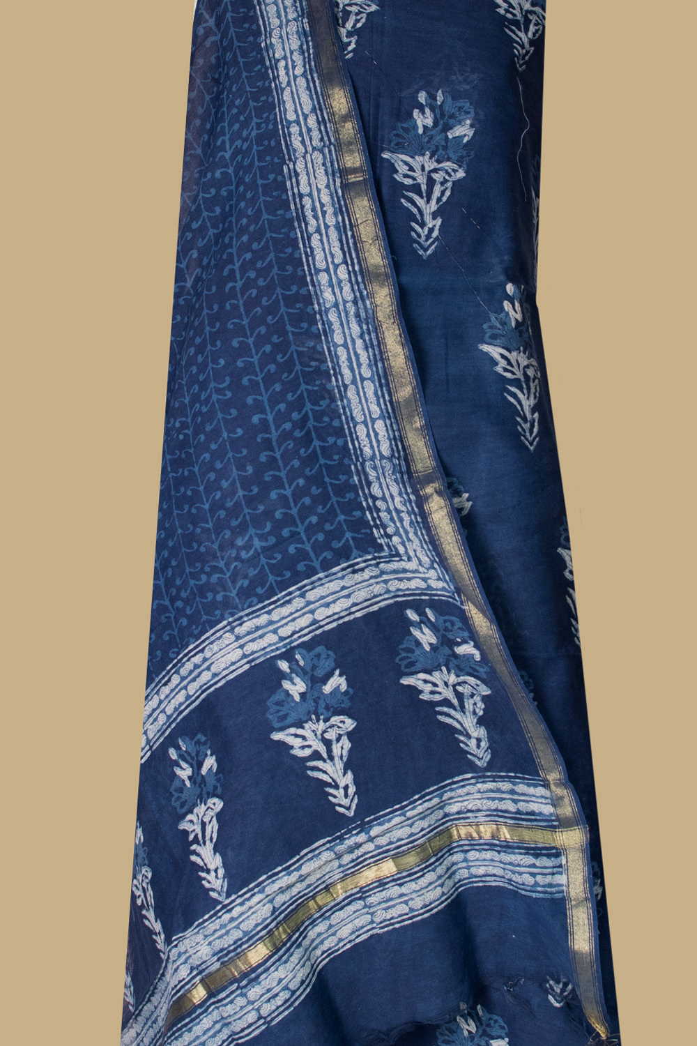 Big Butta Chanderi Silk Cotton Top & Dupatta