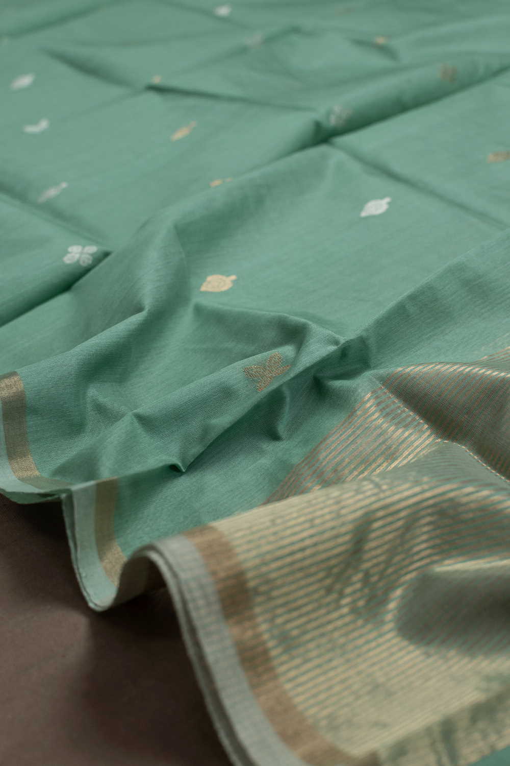 Sage Green Chanderi Silk Cotton Dupatta - Image 3