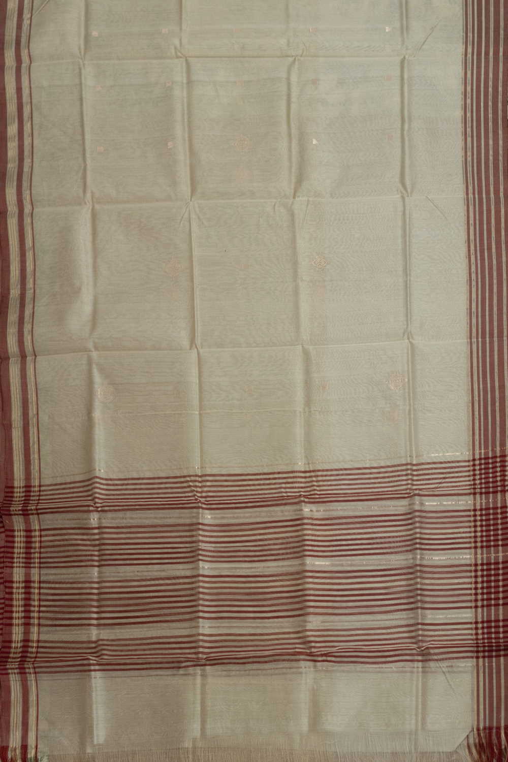 Cream Chanderi Silk Cotton Dupatta - Image 3