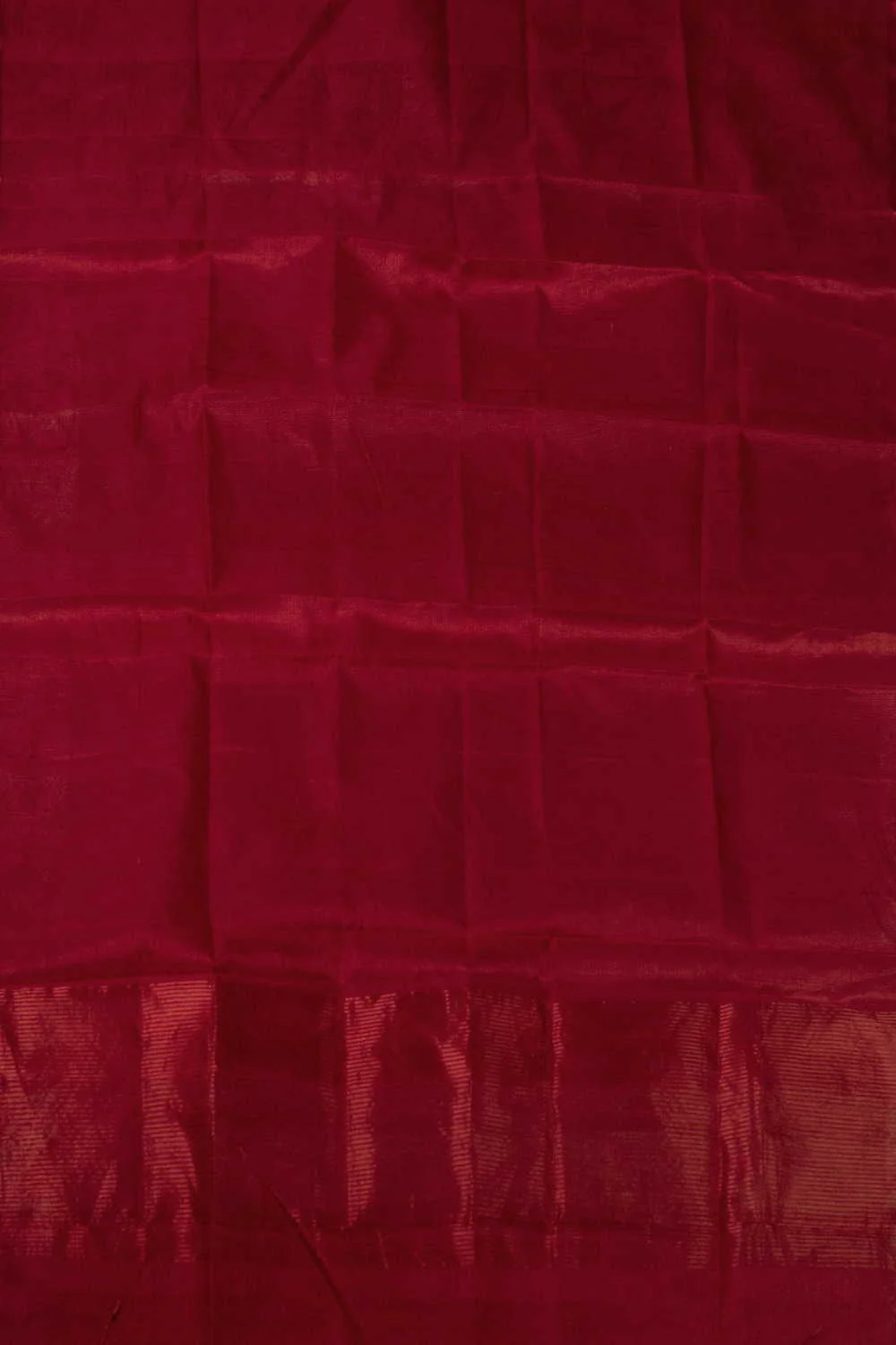 Red Chanderi Silk Cotton Dupatta - Image 3