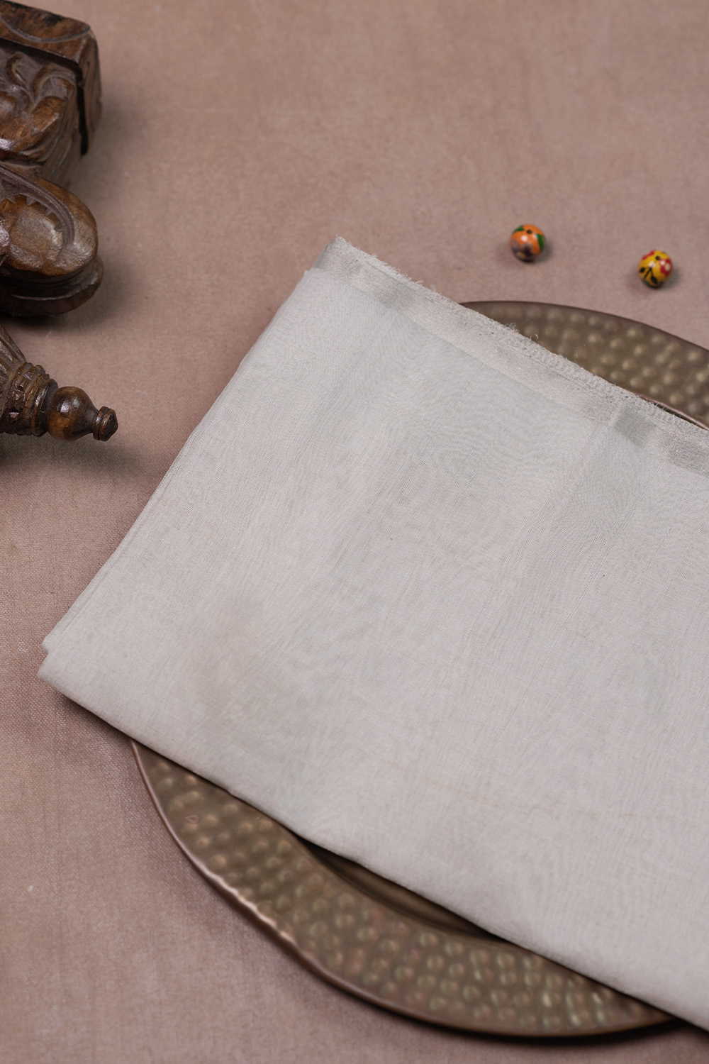 Glittery Silver - Chanderi Silk Cotton Dupatta