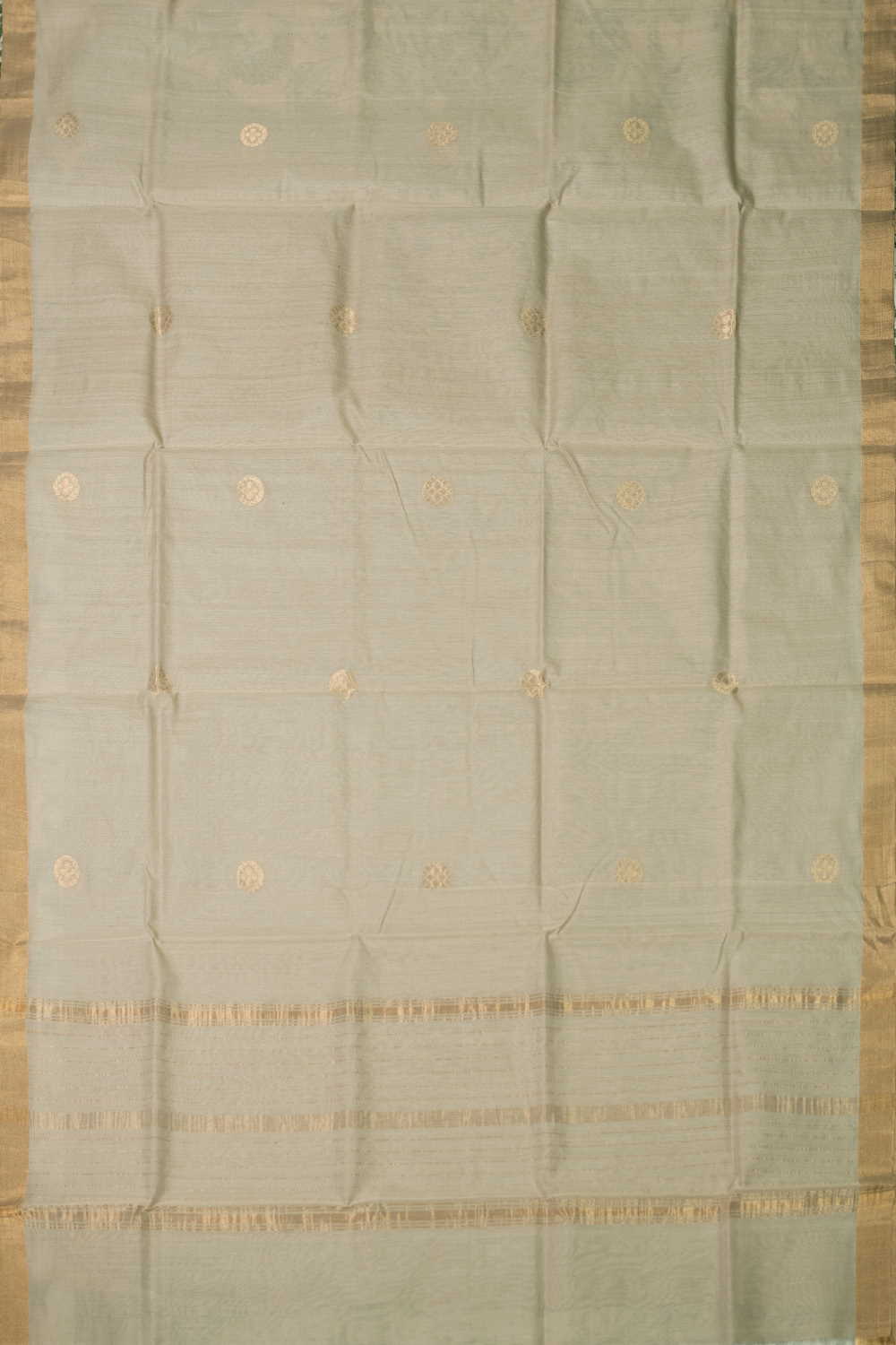 Zari Butta on Beige Chanderi Silk Cotton Dupatta - Image 3