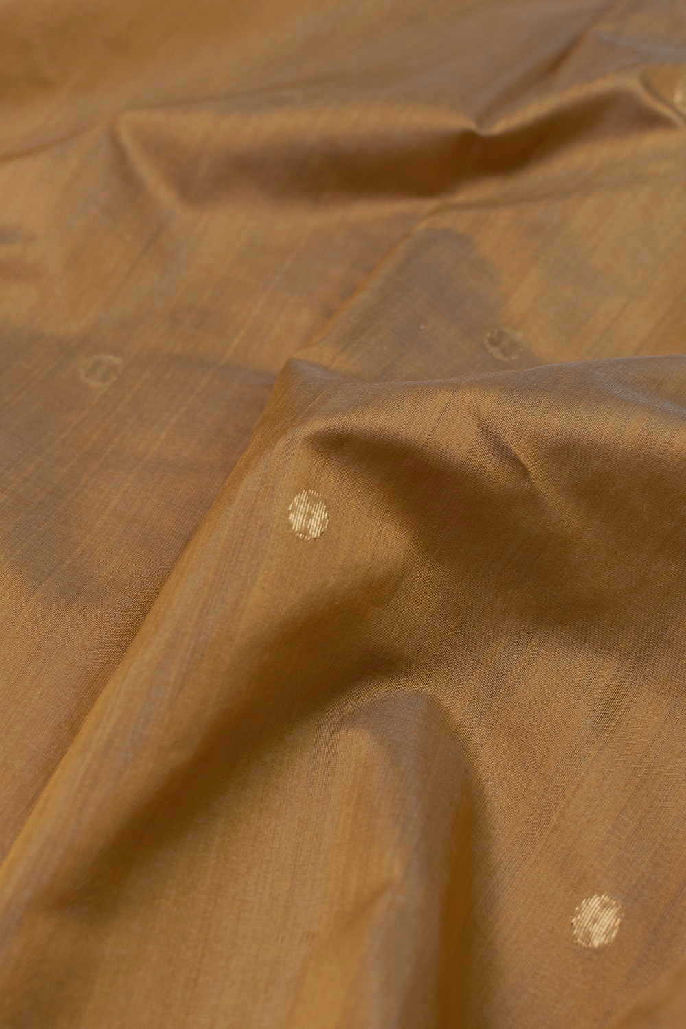 Honey Yellow Chanderi Silk Cotton Fabric - Image 3