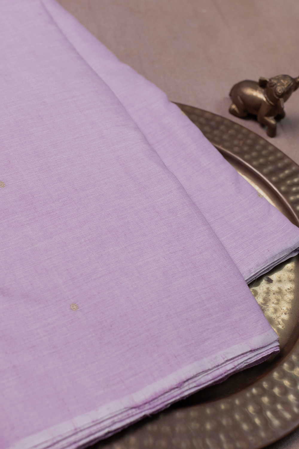 Lavender Purple Chanderi Cotton Fabric - Image 4