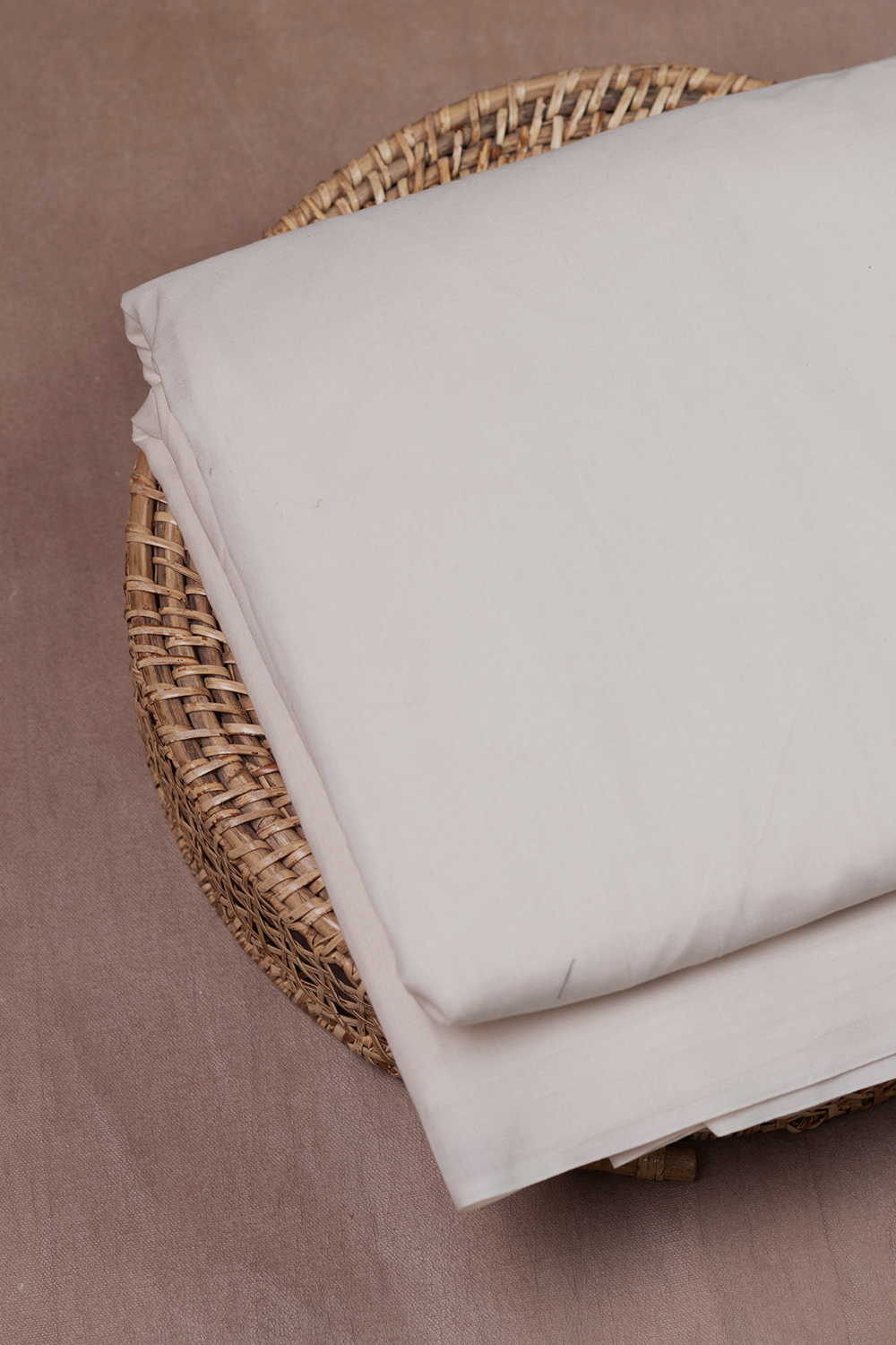 Off-White Plain Chanderi Cotton Fabric