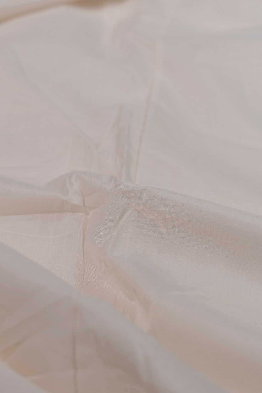 Off-White Plain Chanderi Cotton Fabric - Image 2