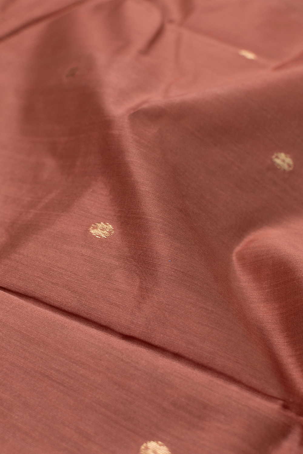 Gold Zari Butti Chanderi Silk Cotton Fabric - Image 4