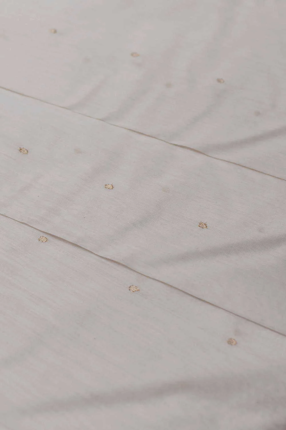 Off-White Chanderi Silk Cotton Fabric - Image 3