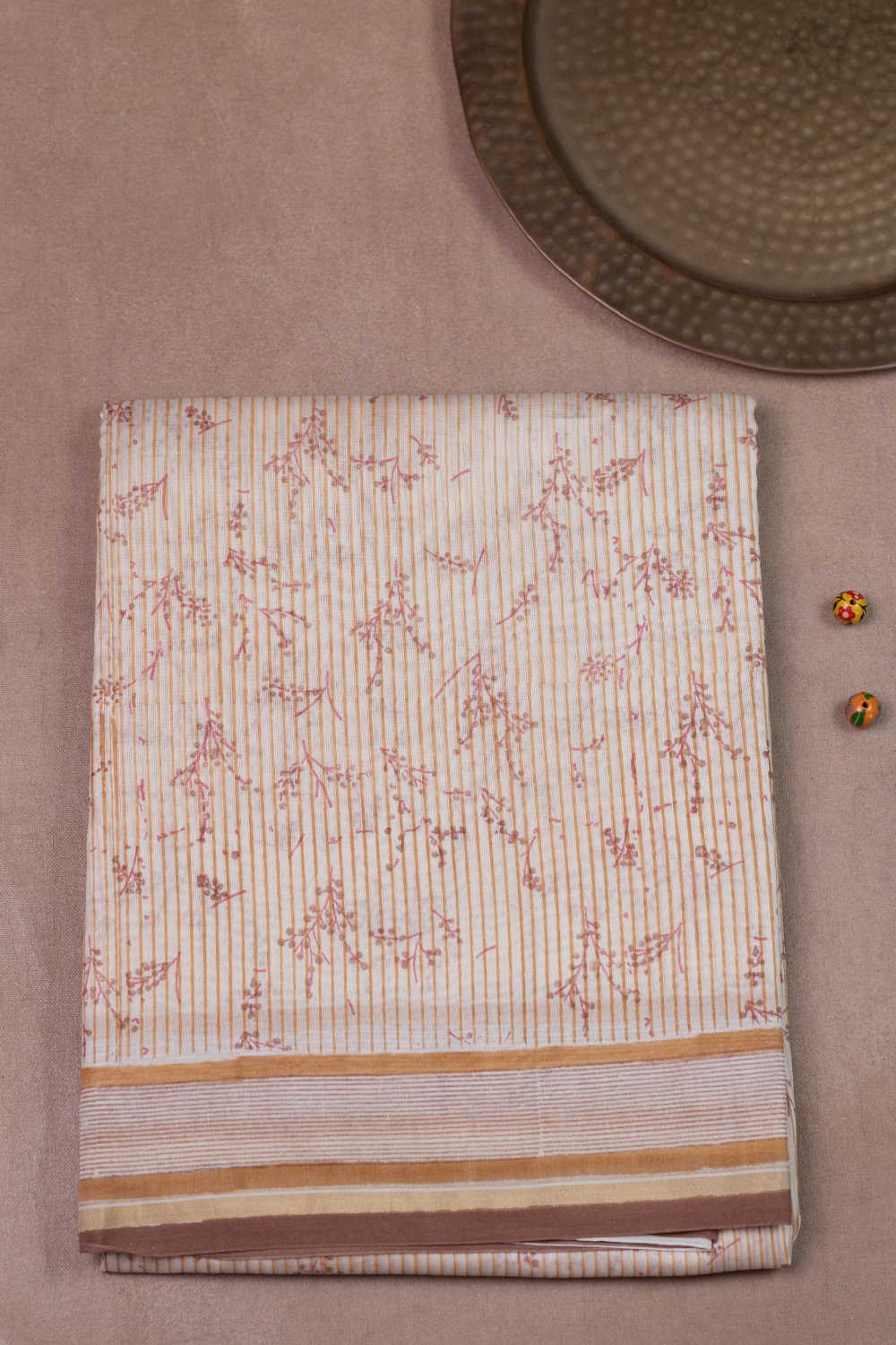 Floral Design Chanderi Silk Cotton saree