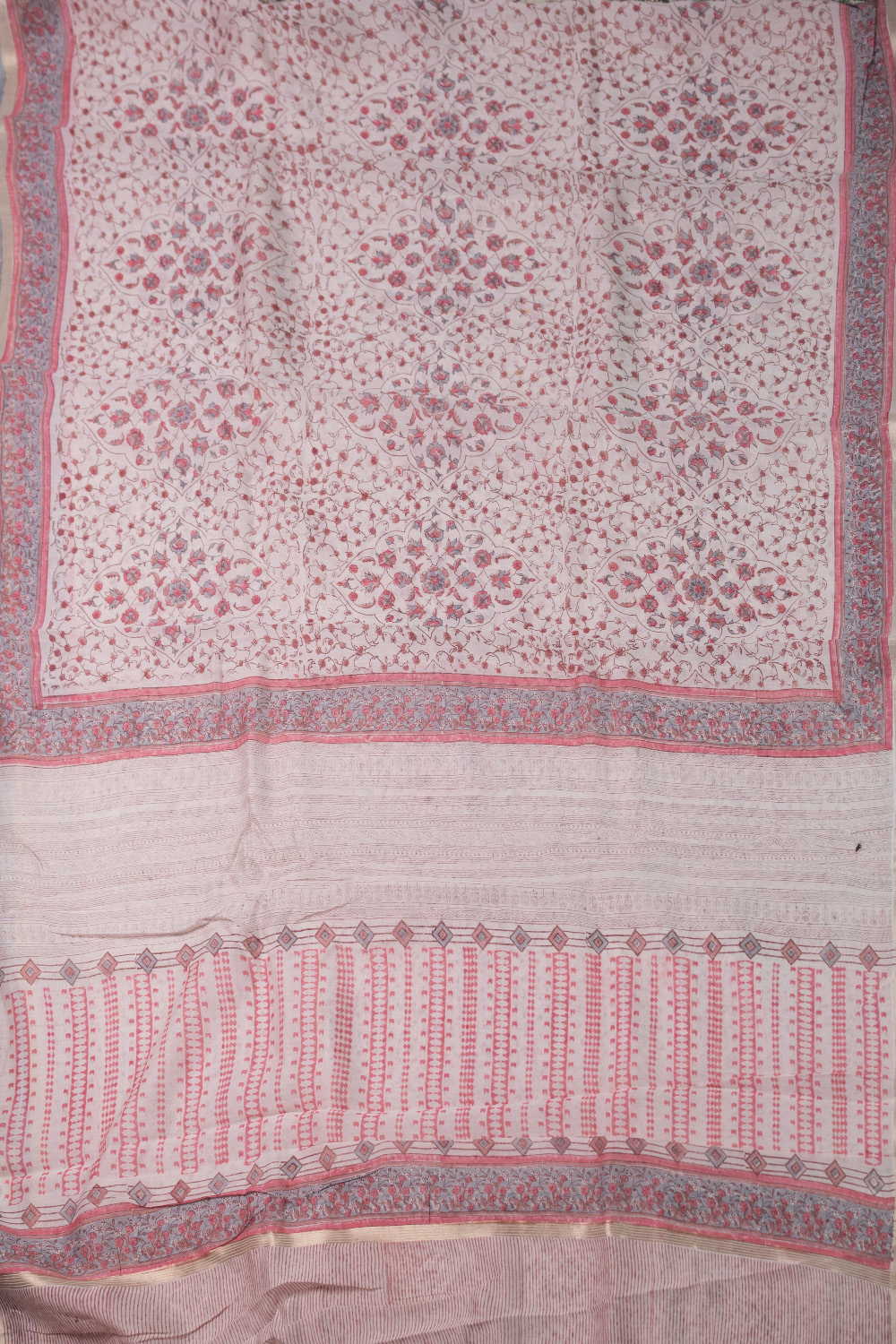 Rosette Garden Weave Chanderi Silk Cotton saree - Image 2
