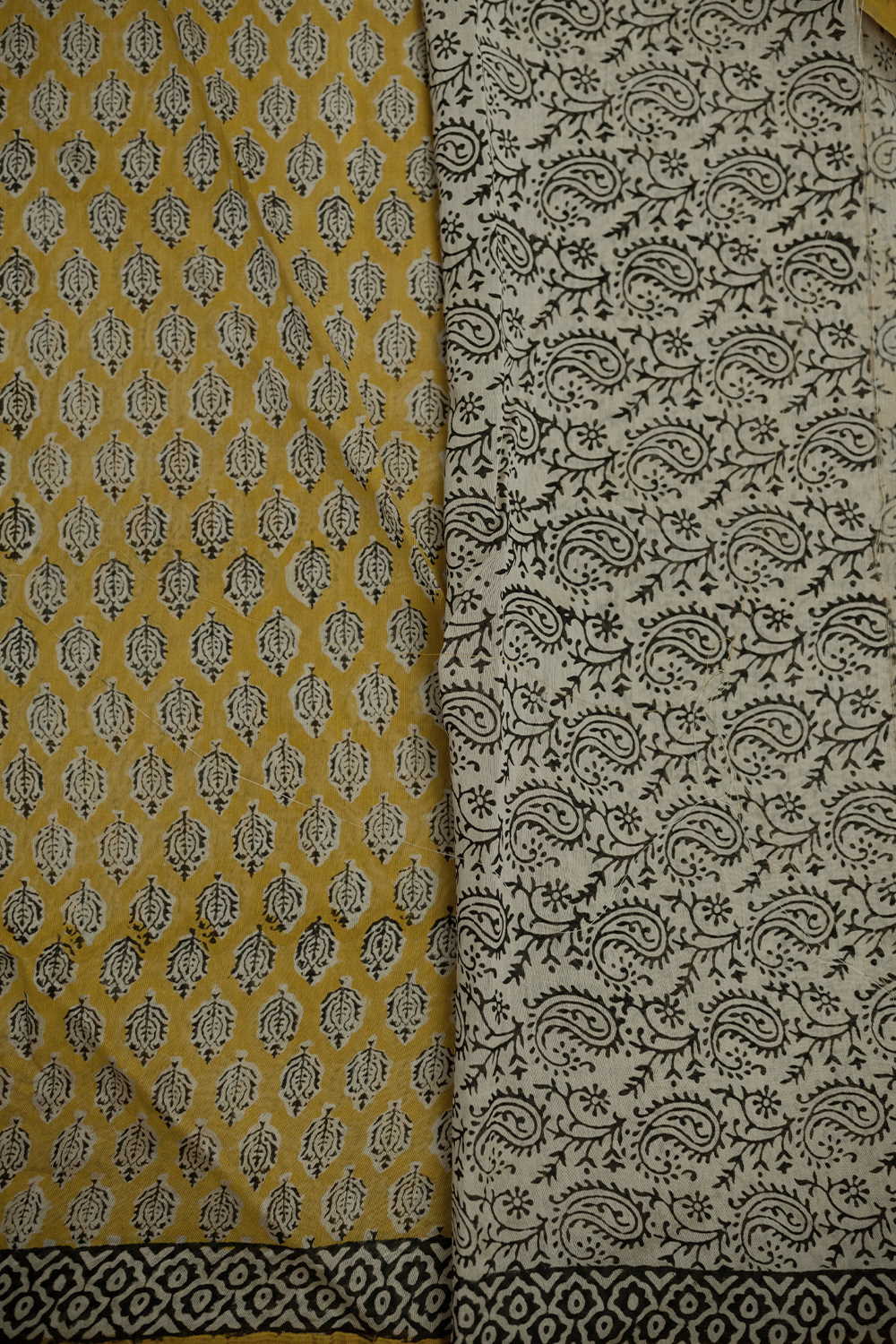Motifs on Yellow Chanderi Silk Cotton saree - Image 5
