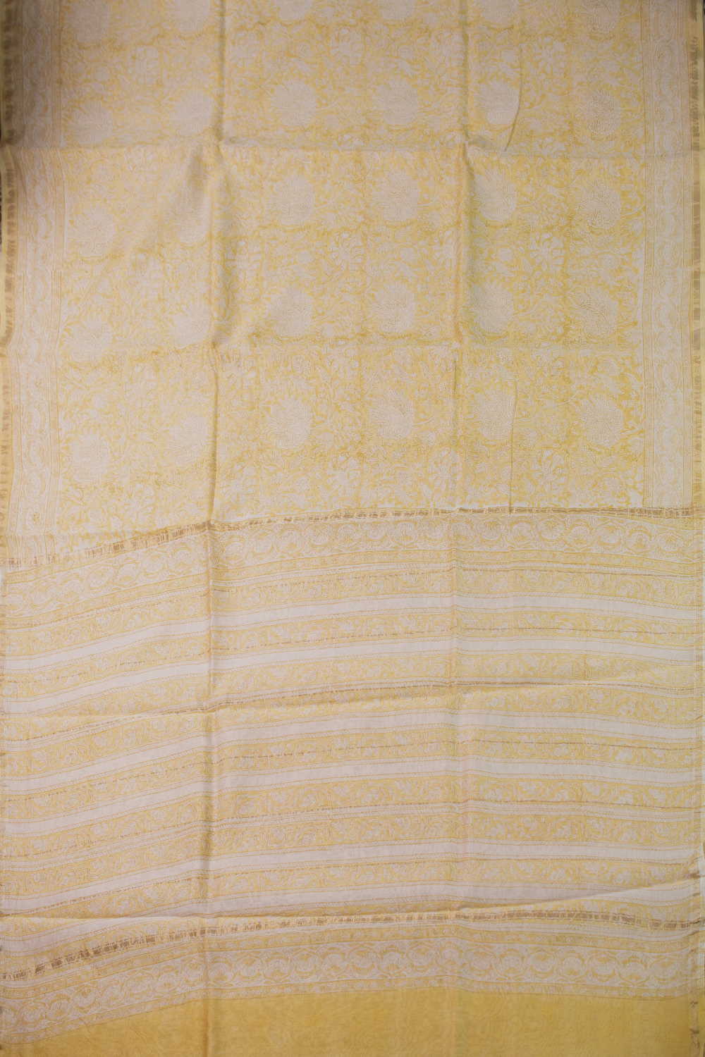 Yellow Garden Chanderi Silk Cotton saree - Image 2