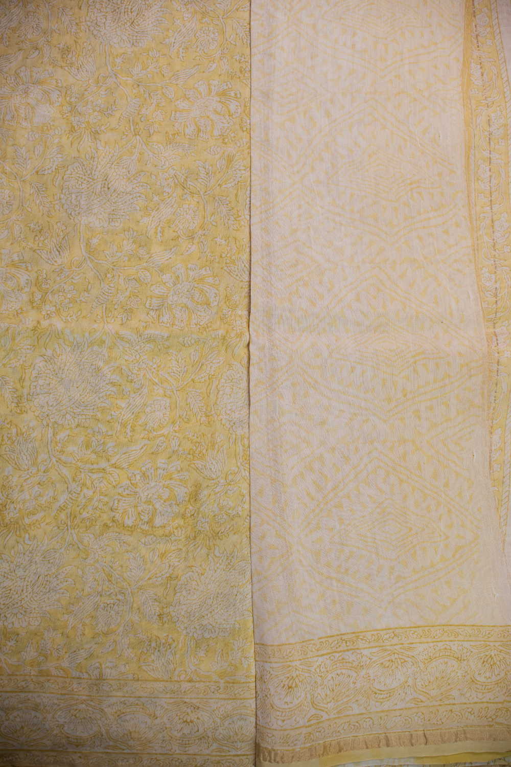 Yellow Garden Chanderi Silk Cotton saree - Image 4