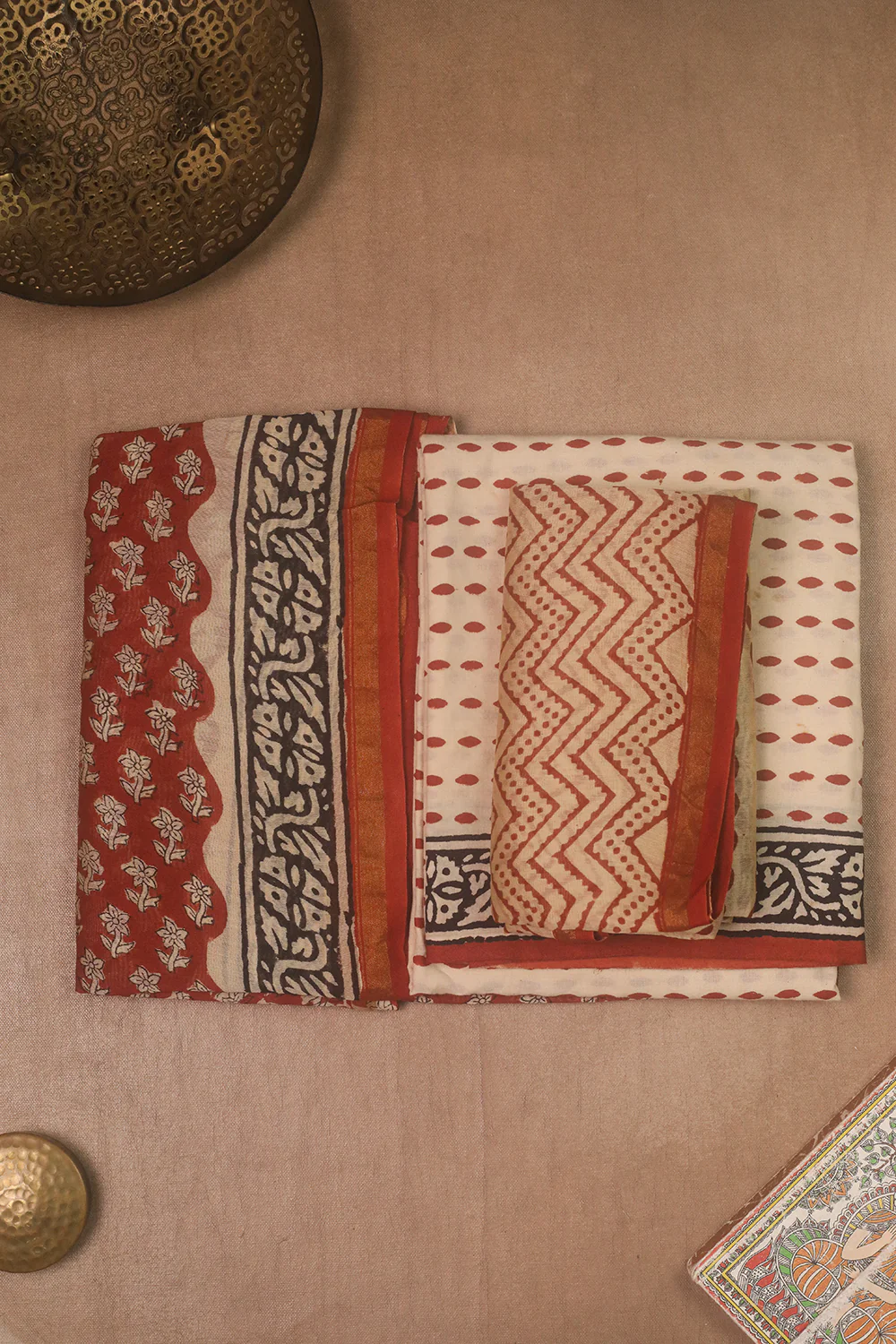 Maroon Chanderi Silk Cotton Suit - Image 2