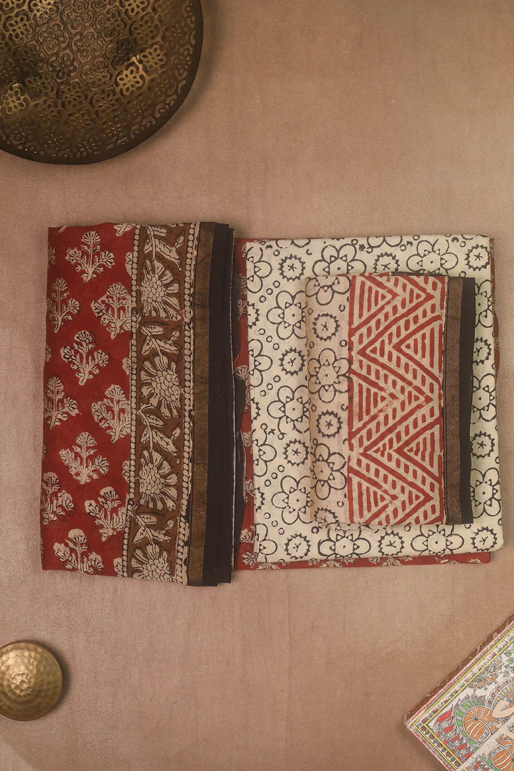 Buttas on Maroon Chanderi Silk Cotton Suit - Image 2