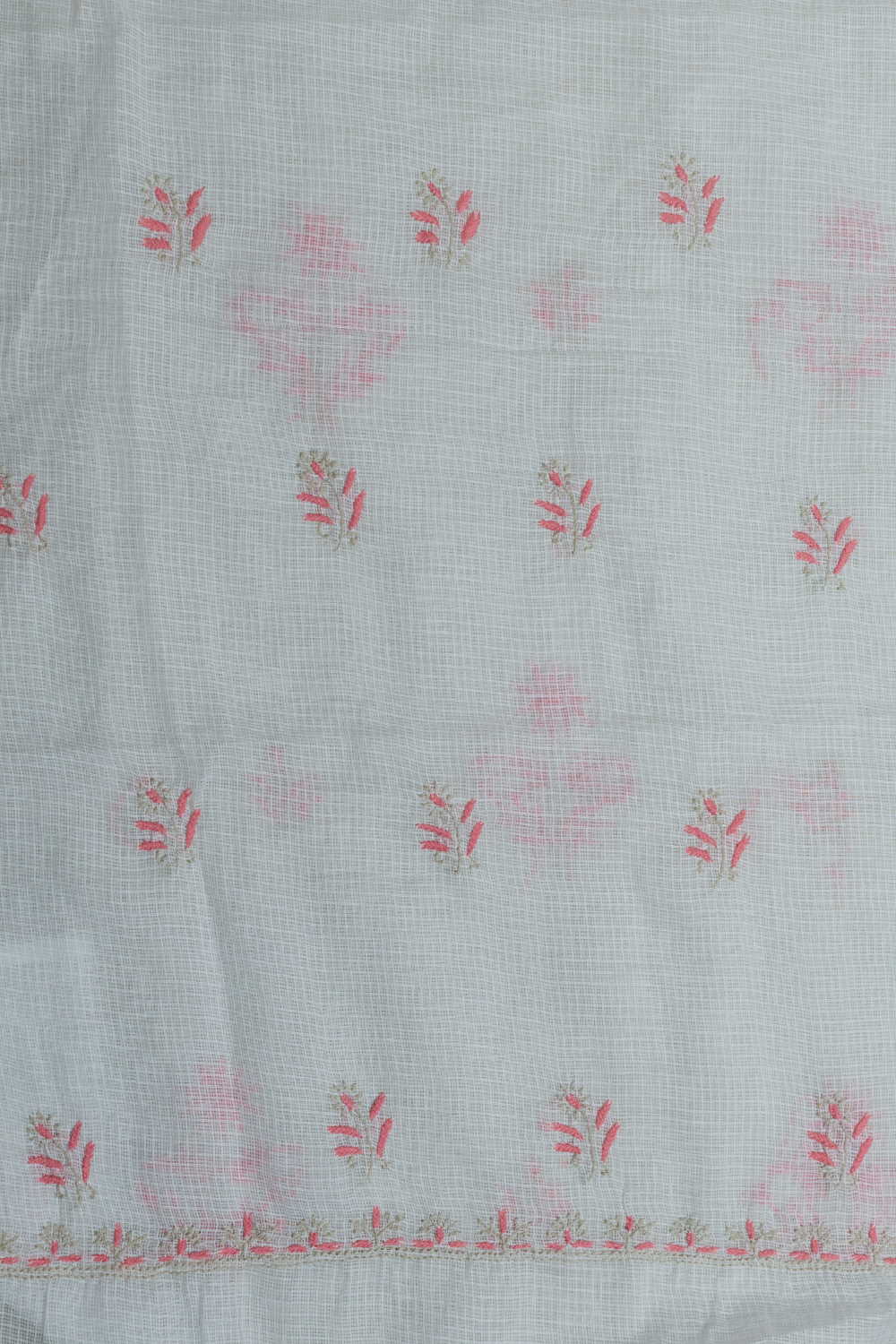 Snow Cream Chikankari Kota Cotton Top & Dupatta - Image 3