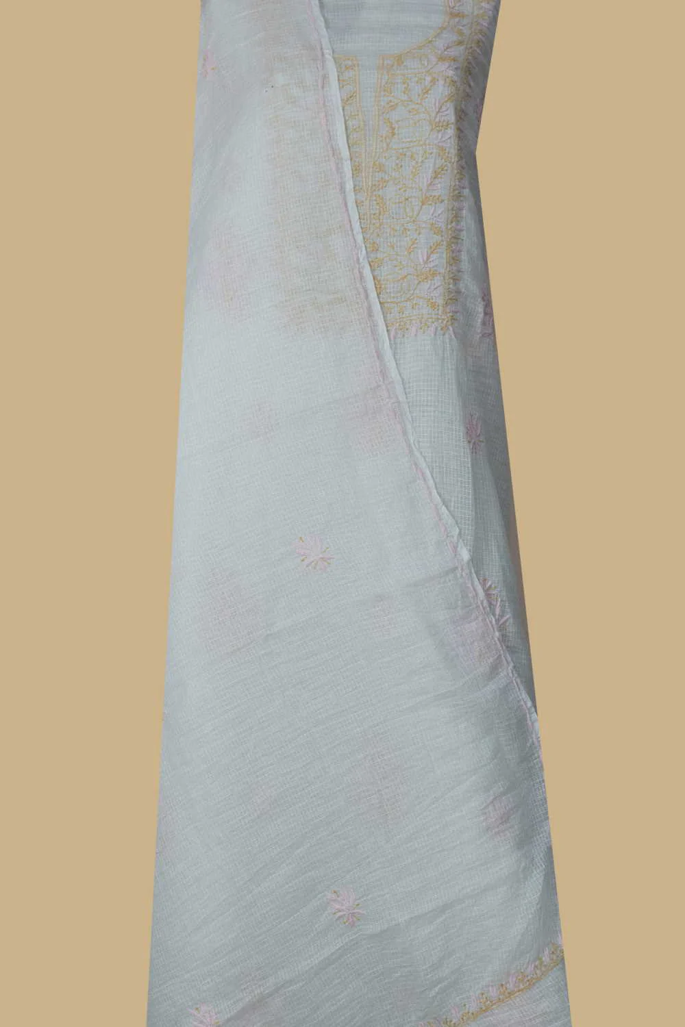 Daisy Chikankari Kota Cotton Top & Dupatta - Image 3