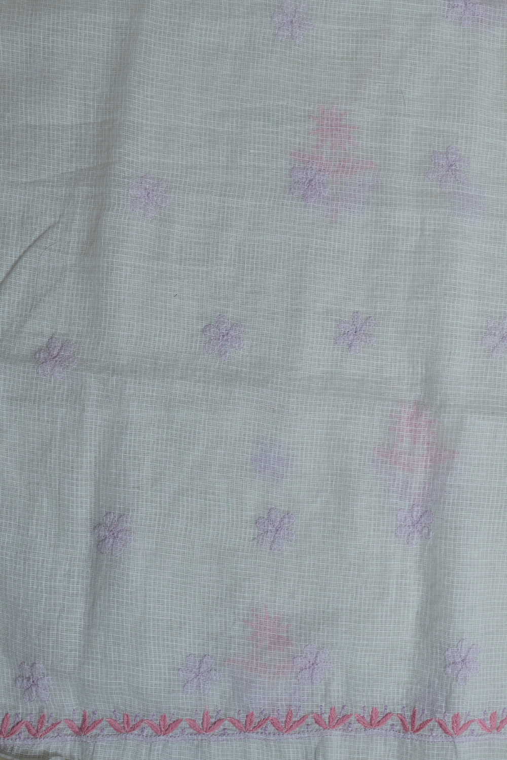 Coconut Cream Chikankari Kota Cotton Top & Dupatta - Image 3