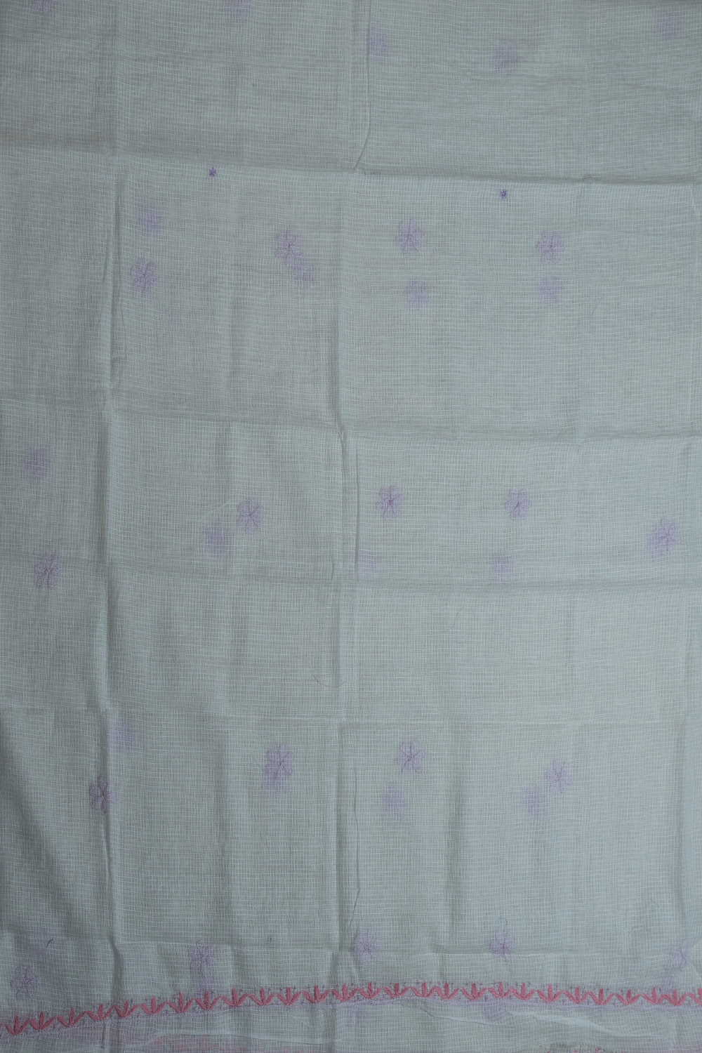 Coconut Cream Chikankari Kota Cotton Top & Dupatta - Image 5