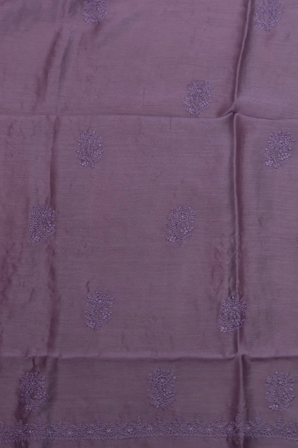 Iris Purple Chanderi Silk Cotton Top and Dupatta - Image 4