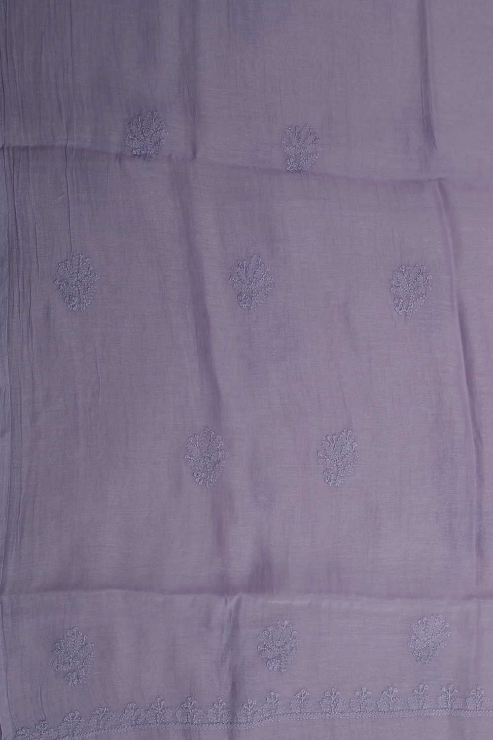 Soft Purple Chanderi Silk Cotton Top and Dupatta - Image 4