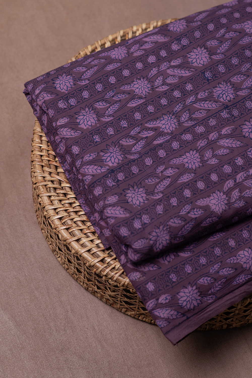 Running Floral Dabu Cotton Fabric