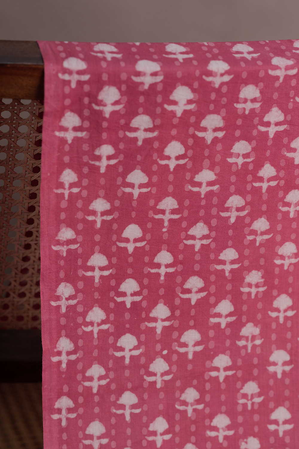 Cream Buttas - Pink Dabu Cotton Fabric - Image 2