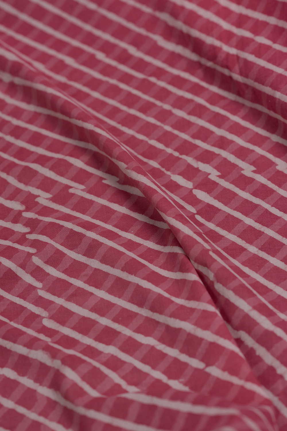 Grid - Pink Dabu Cotton Fabric - Image 3