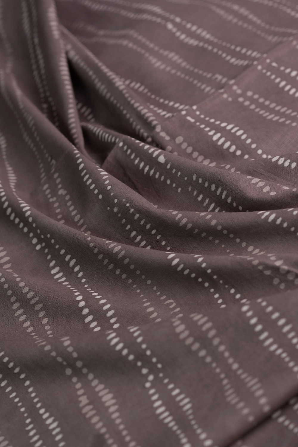 Elephat Grey - Stripe Dabu Cotton Fabric - Image 3