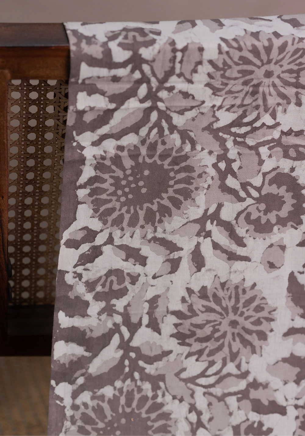 Grey Garden Dabu Cotton Fabric - Image 2