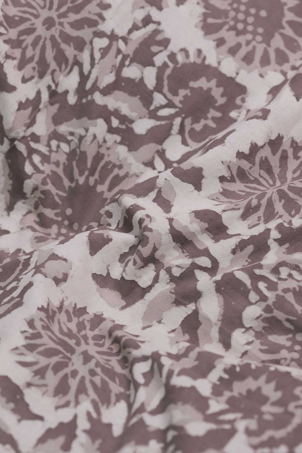 Grey Garden Dabu Cotton Fabric - Image 3