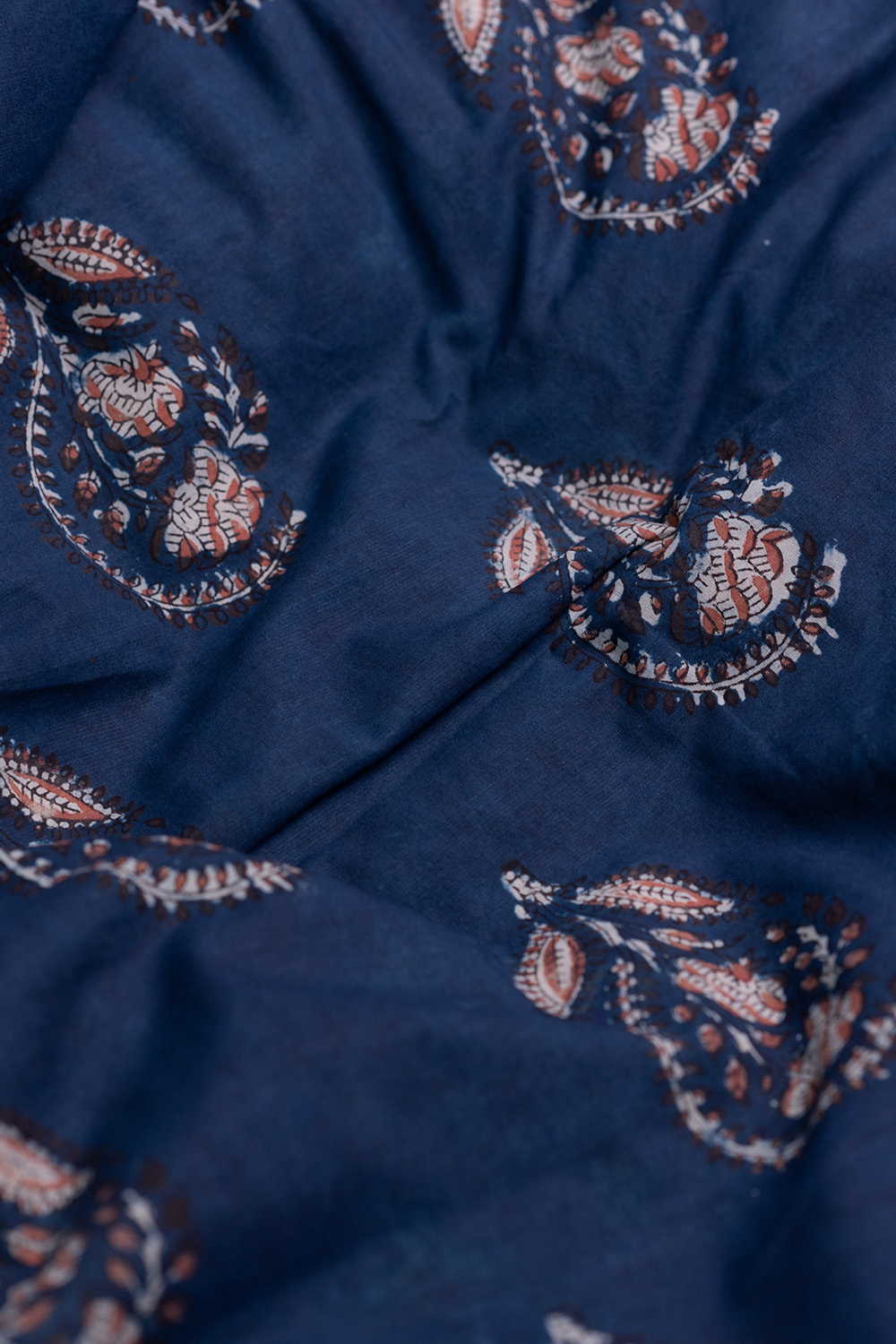 Big Butta - Indigo Dabu Cotton Fabric - Image 3