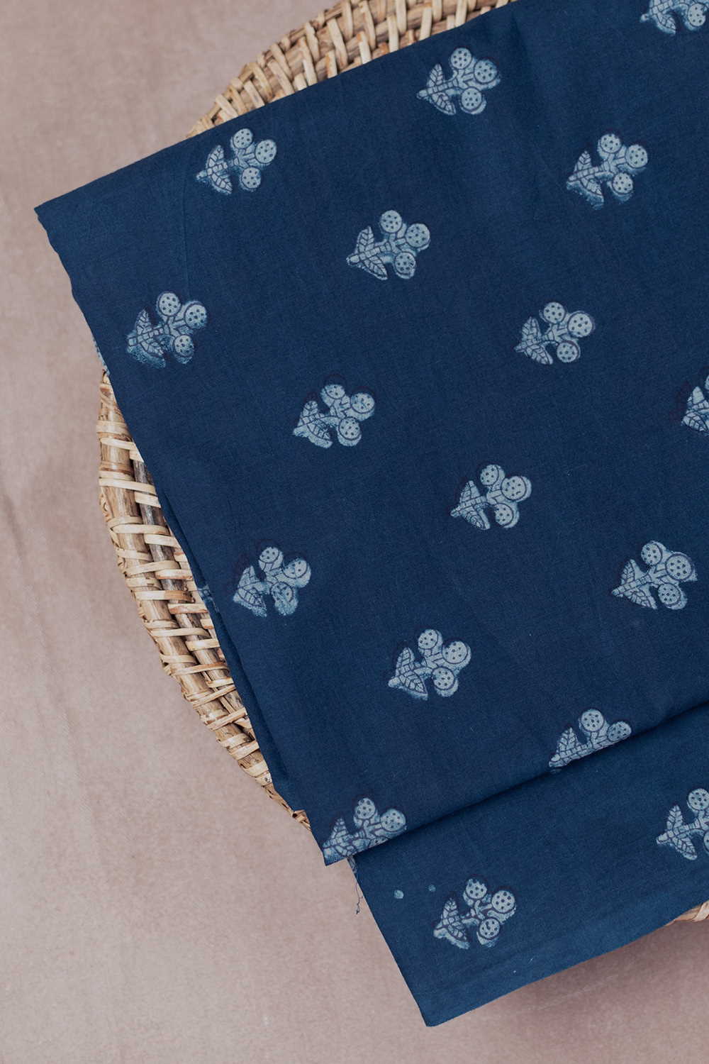 Butta - Indigo Dabu Cotton Fabric