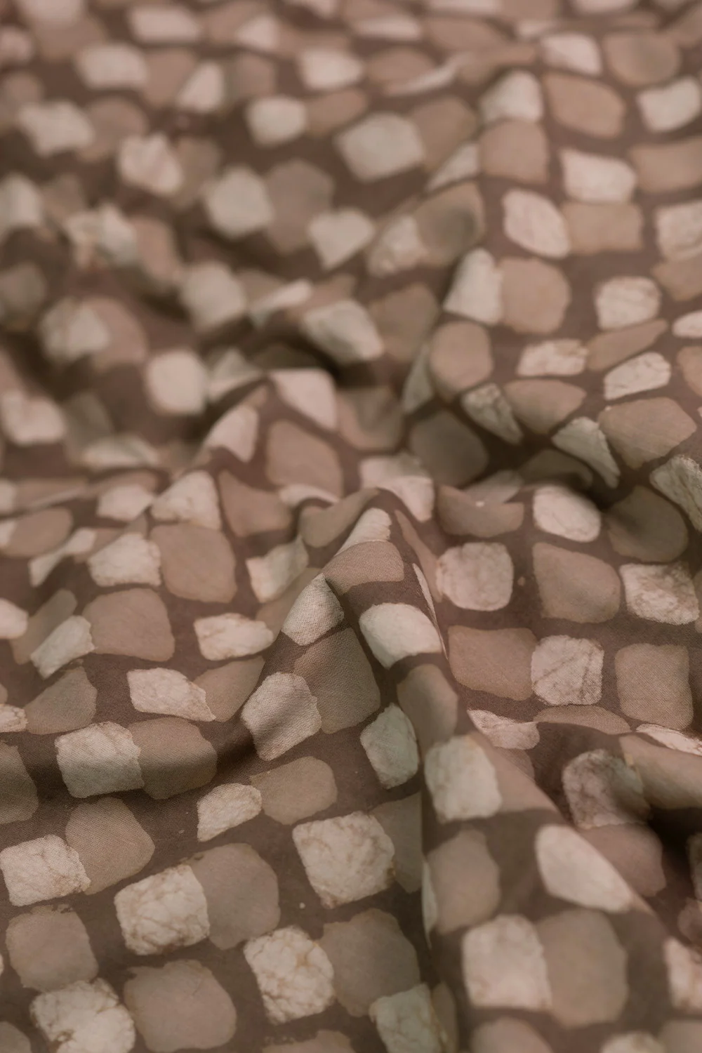 Grey Dabu Cotton Fabric - Image 3