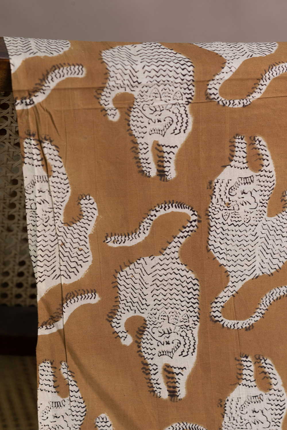 Wild Pattern - Yellow Dabu Cotton Fabric - Image 2