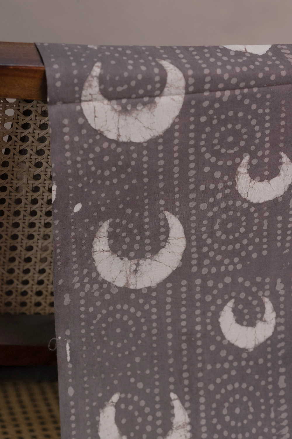 Stone Grey Dabu Cotton Fabric - Image 2