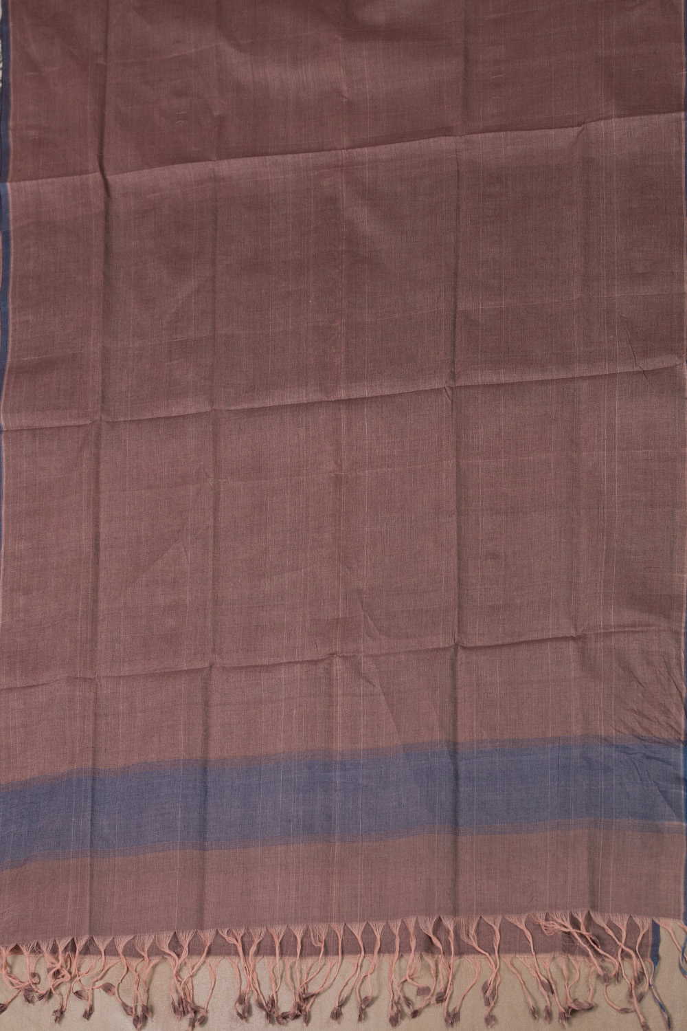 Dual Shaded Maroon & Blue Handspun Cotton Dupatta - Image 2