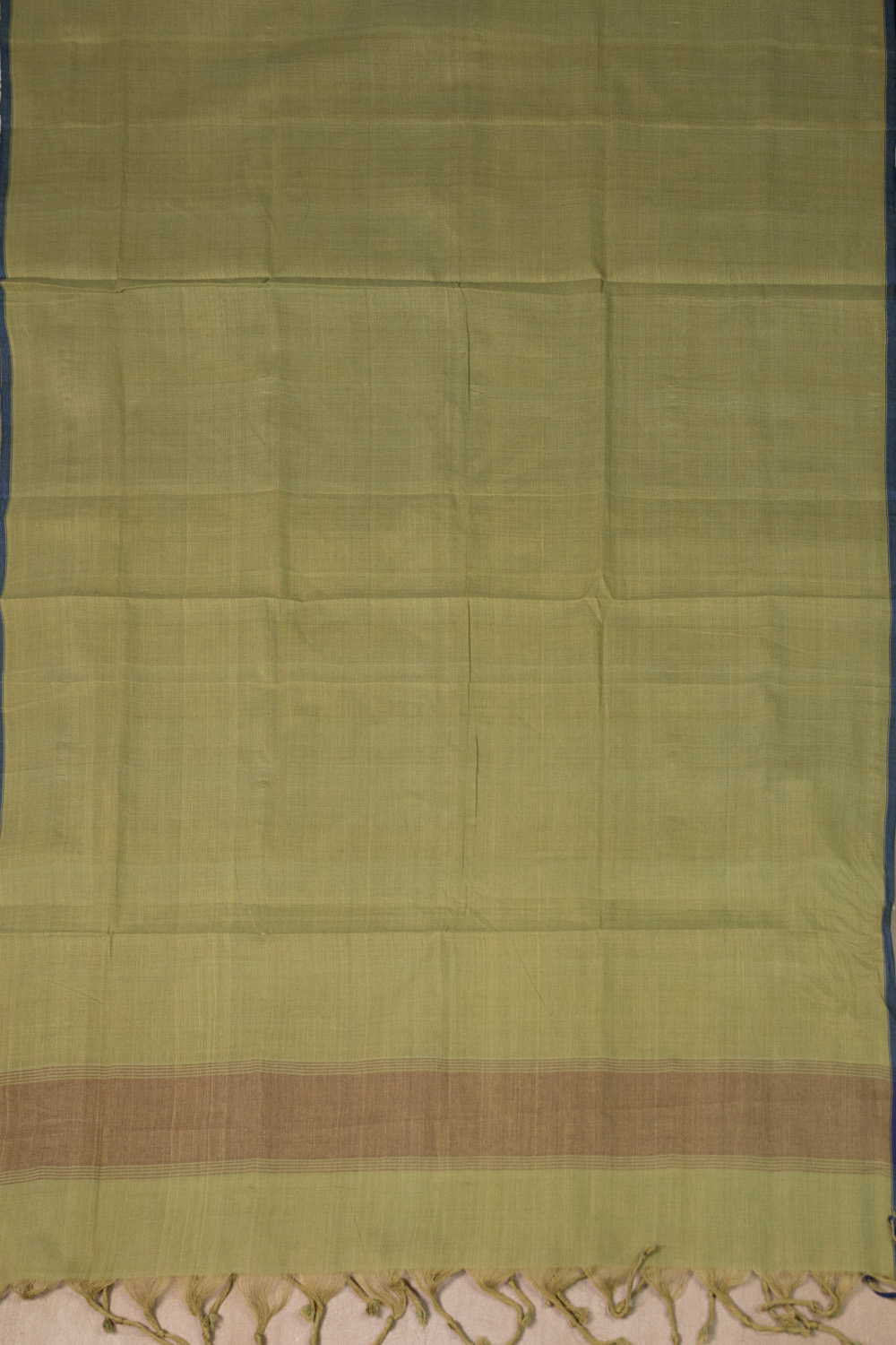 Faded Green Handspun Cotton Dupatta - Image 2