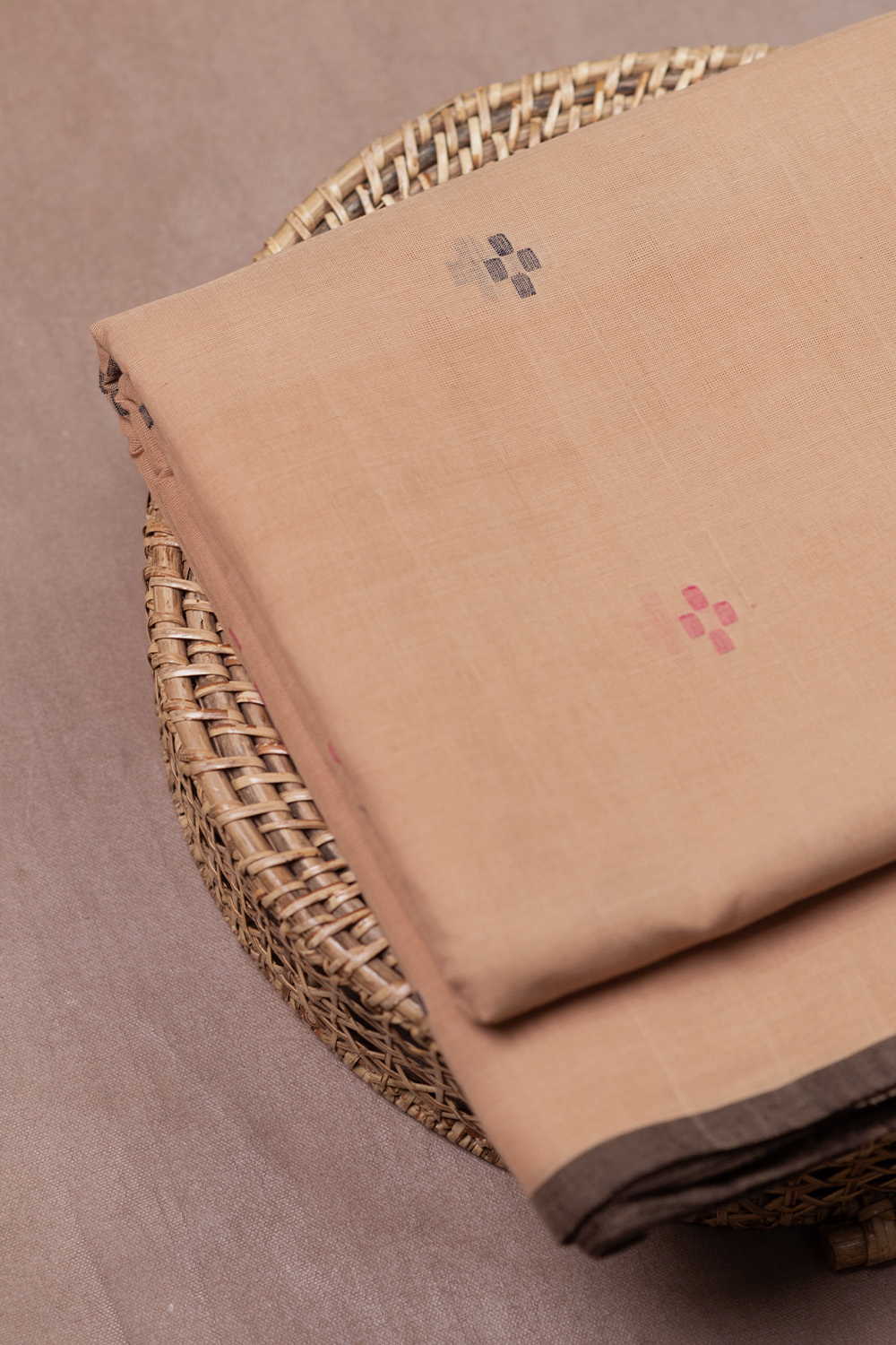 4 Square Butta Handspun Cotton Fabric - Image 2