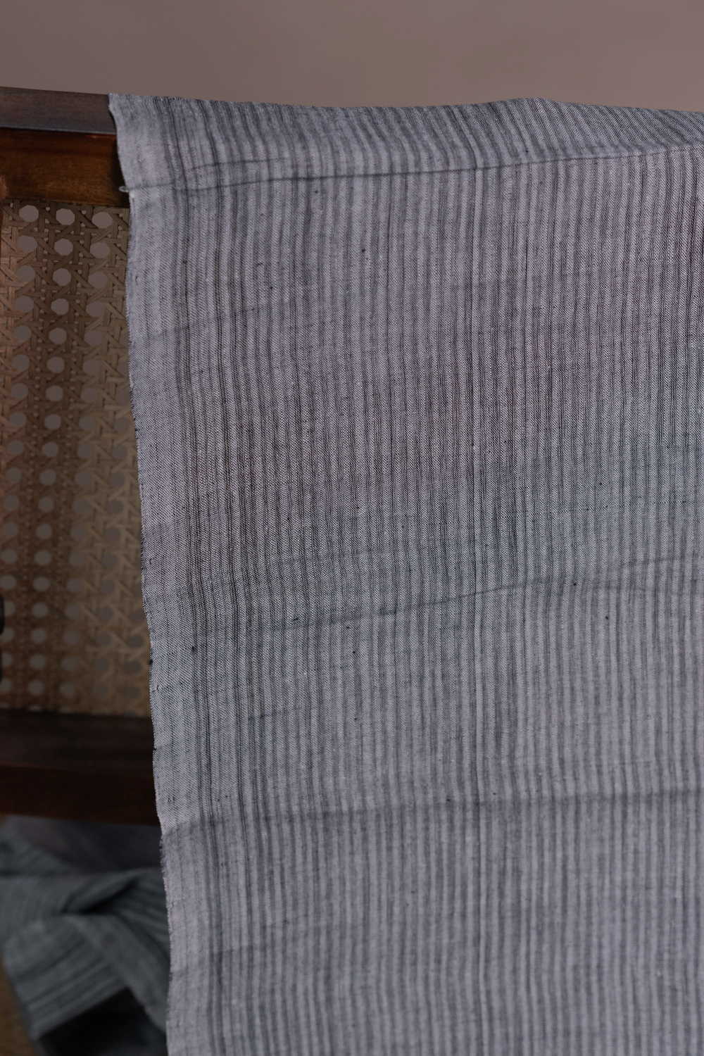 Plain Grey Handspun Cotton Fabric