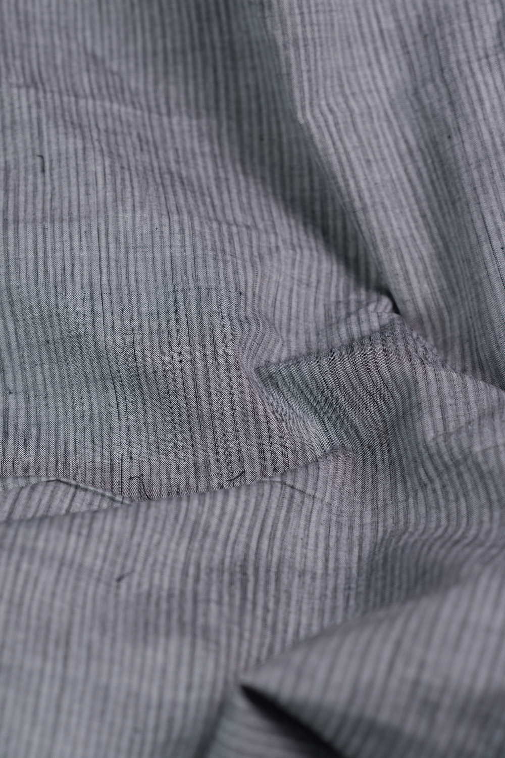 Plain Grey Handspun Cotton Fabric - Image 3