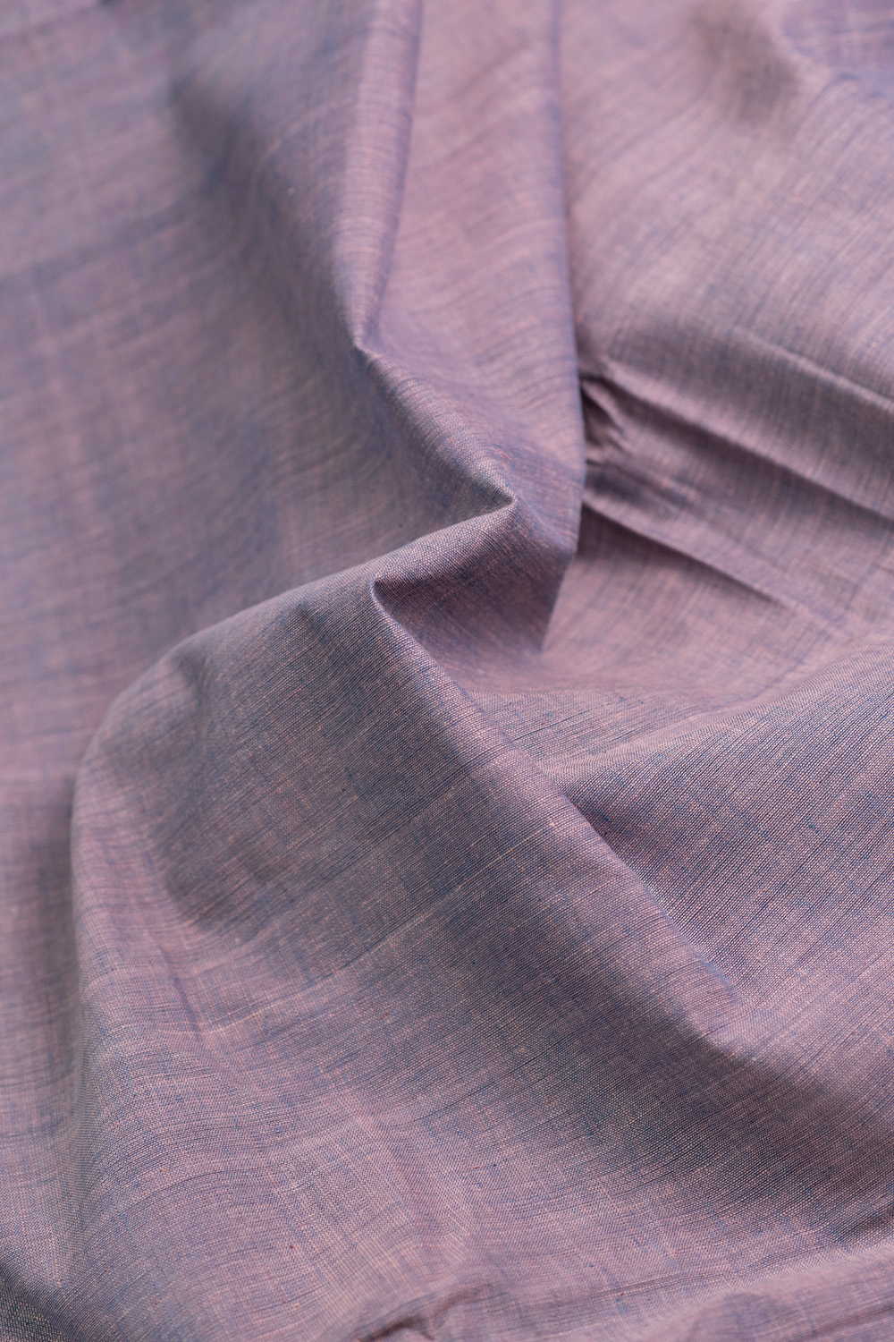 Dual Shaded Blue Handspun Cotton Fabric - Image 3
