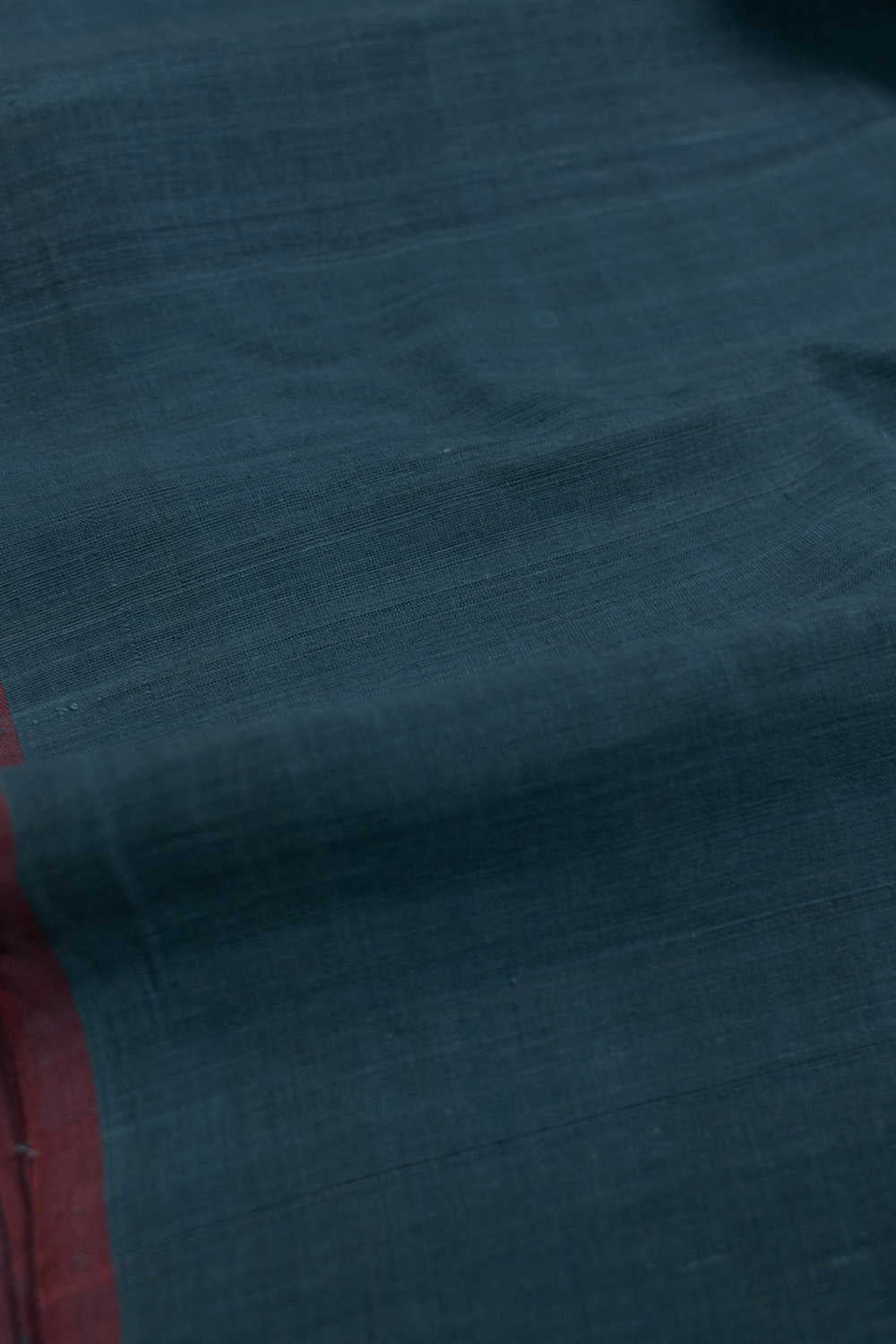 Rust Blue Handspun Cotton Fabric - Image 3