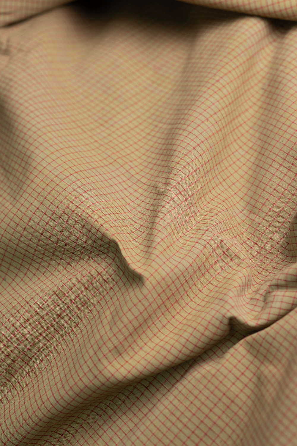 Mini Checks - Green Handspun Cotton Fabric - Image 3