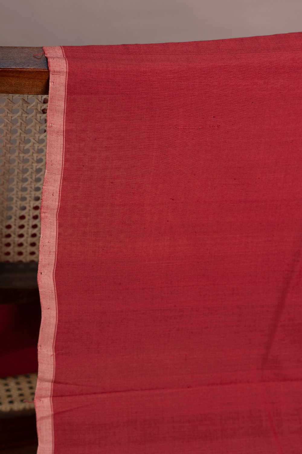 Classic Maroon Handspun Cotton Fabric - Image 2