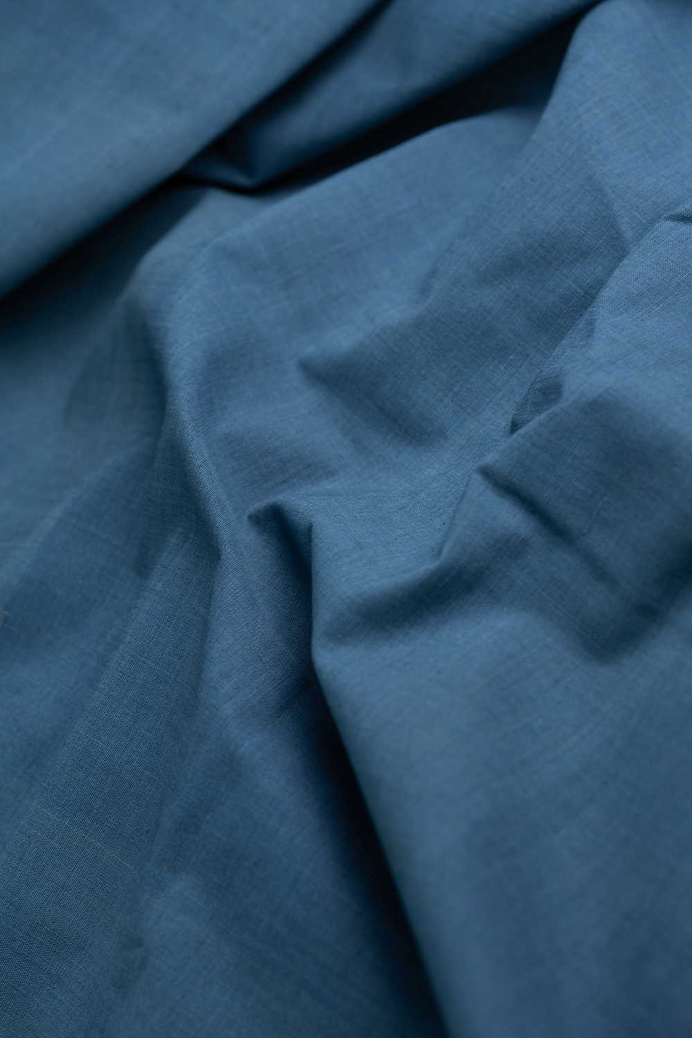 Rust Blue Handspun Cotton Fabric - Image 3