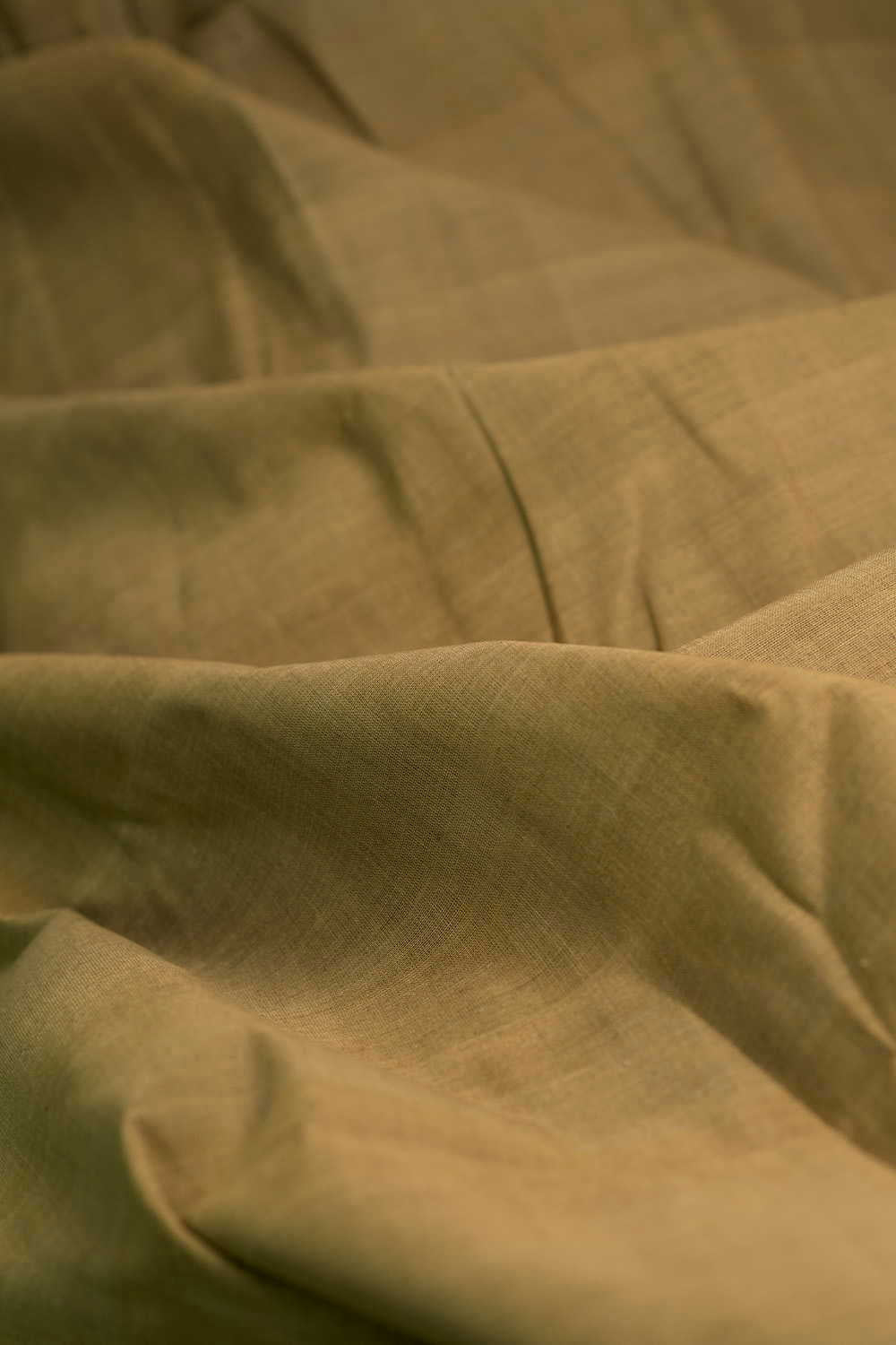 Olive Green Handspun Cotton Fabric - Image 2