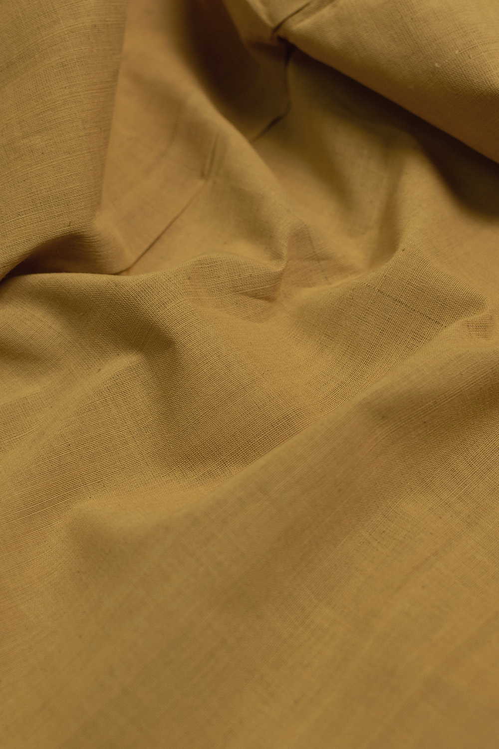 Plain Yellow Handspun Cotton Fabric - Image 3