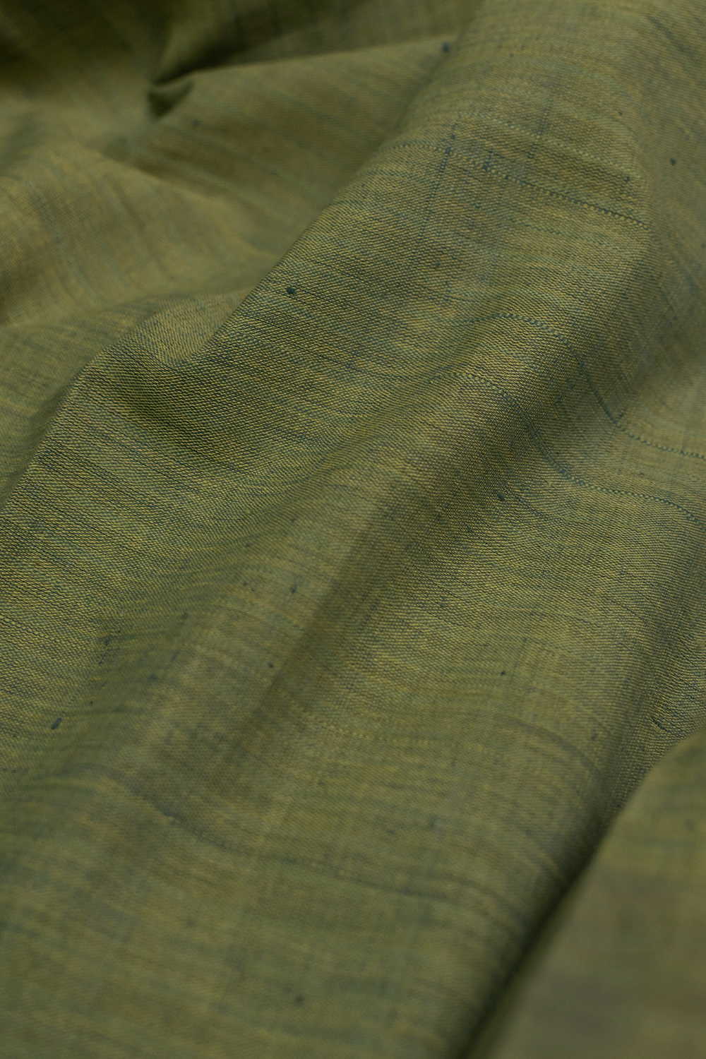 Leaf Green Handspun Cotton Fabric - Image 2